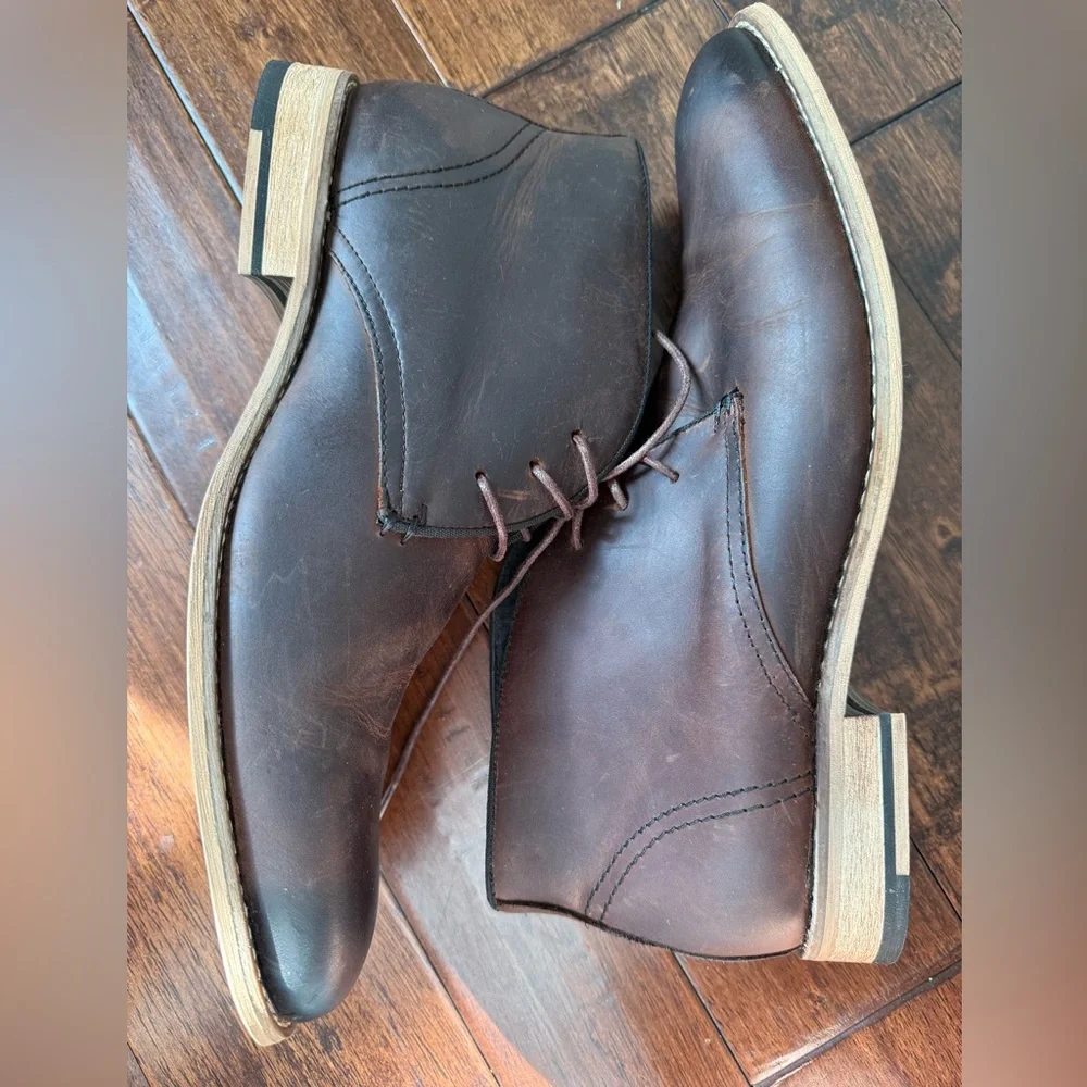 Leather Chukka Dress Shoes Boots
